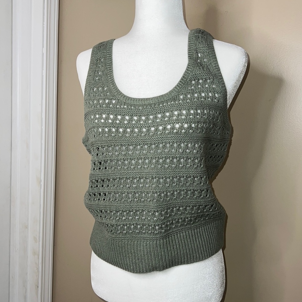 Olive green knitted top